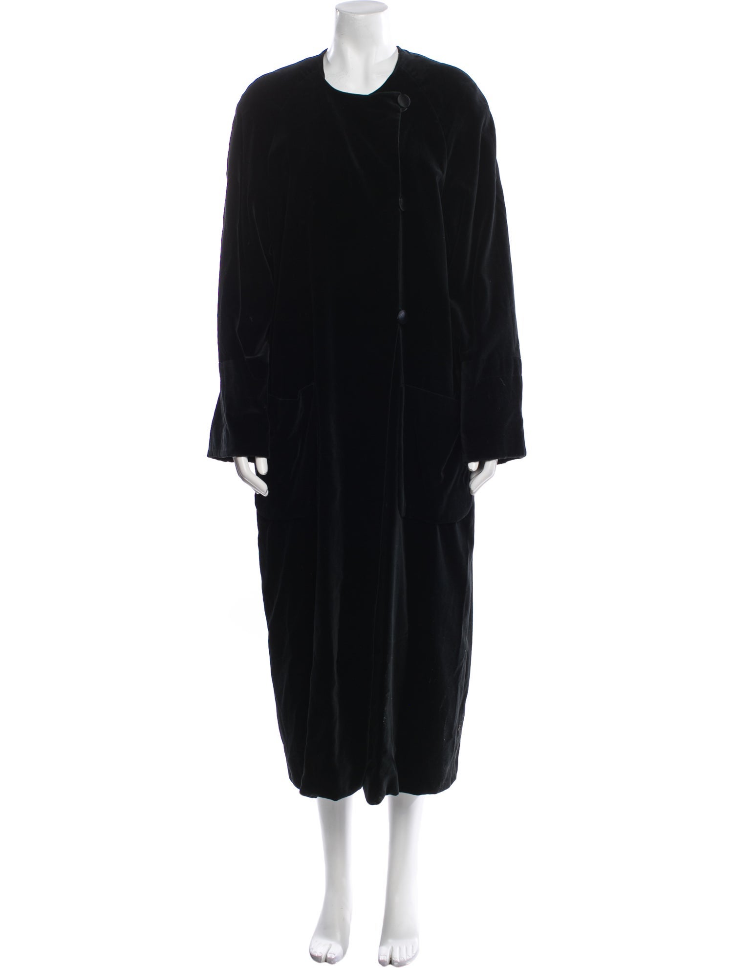 Louis Feraud Wool Faux Fur Coat