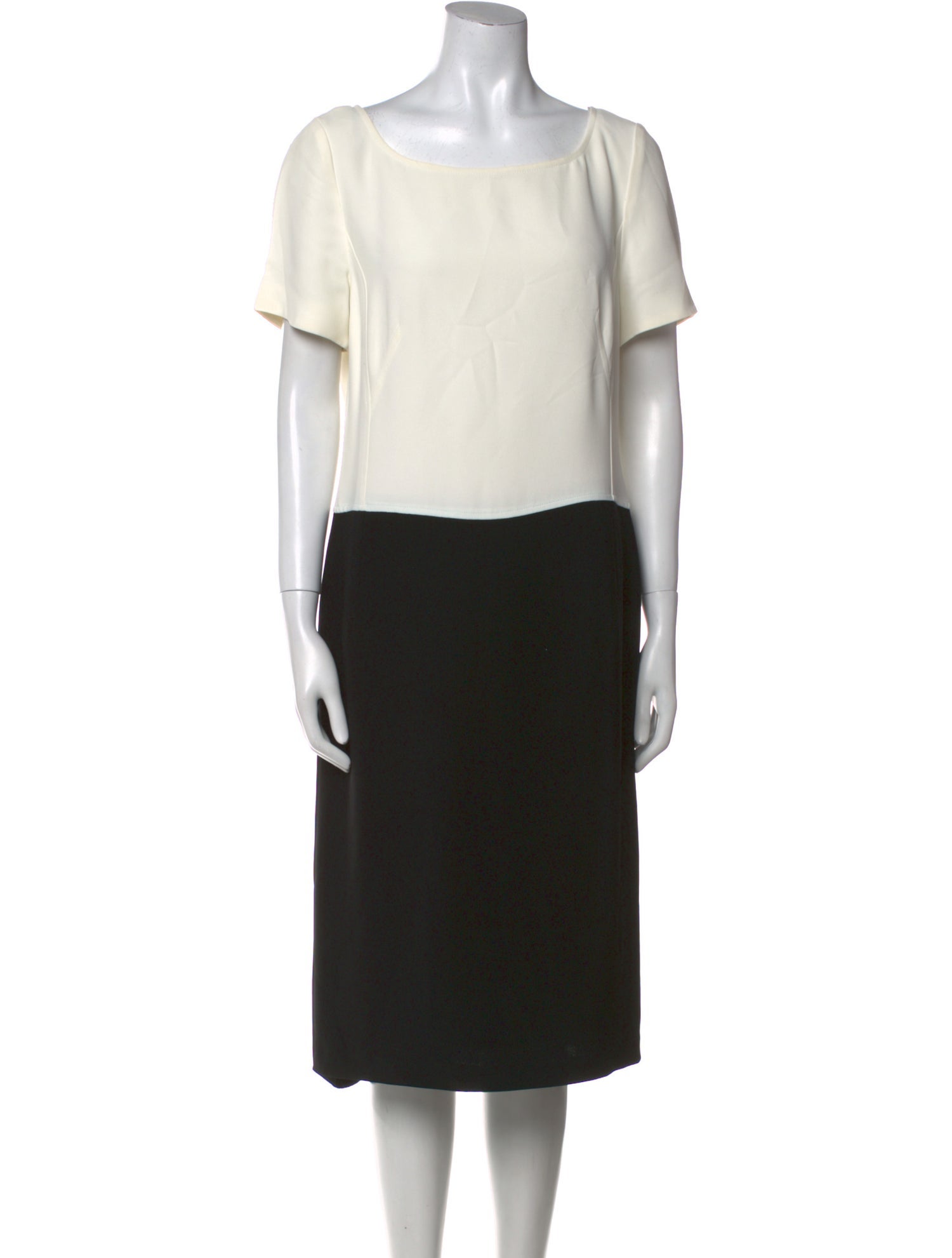 Louis Feraud Colorblock Pattern Midi Length Dress