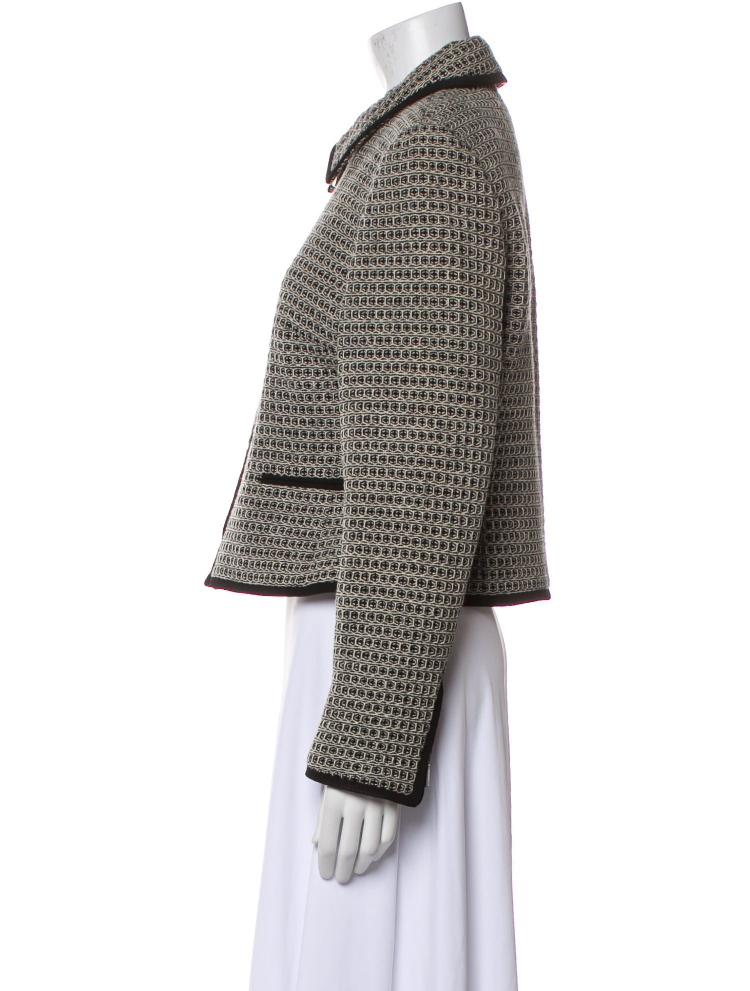 Louis Feraud Virgin Wool Tweed Pattern Evening Jacket