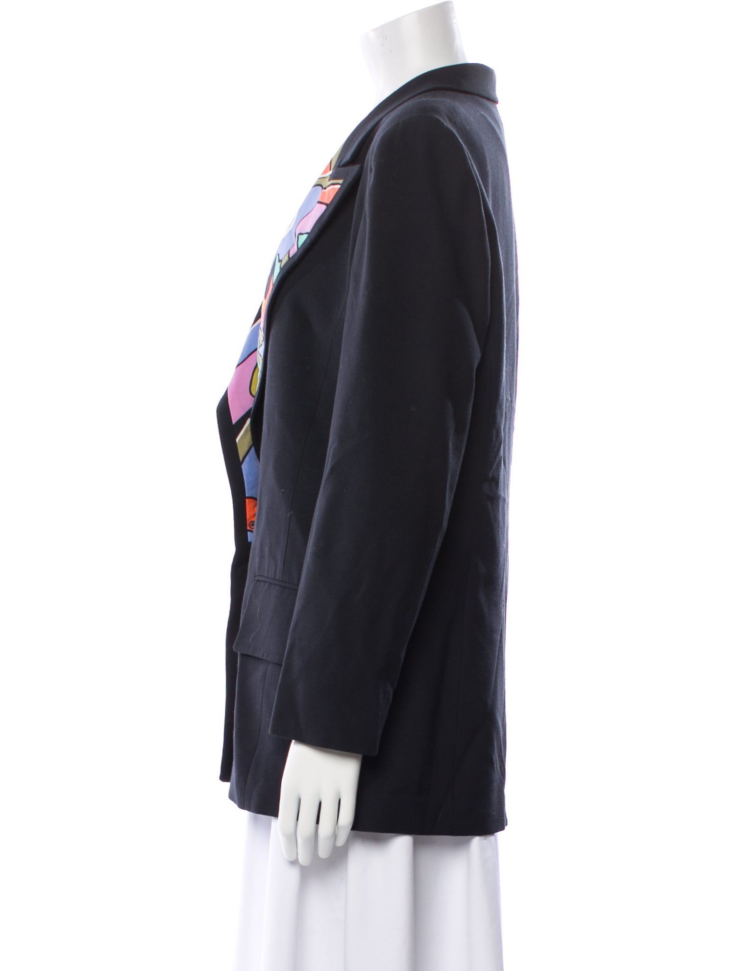 Louis Feraud Wool Printed Blazer