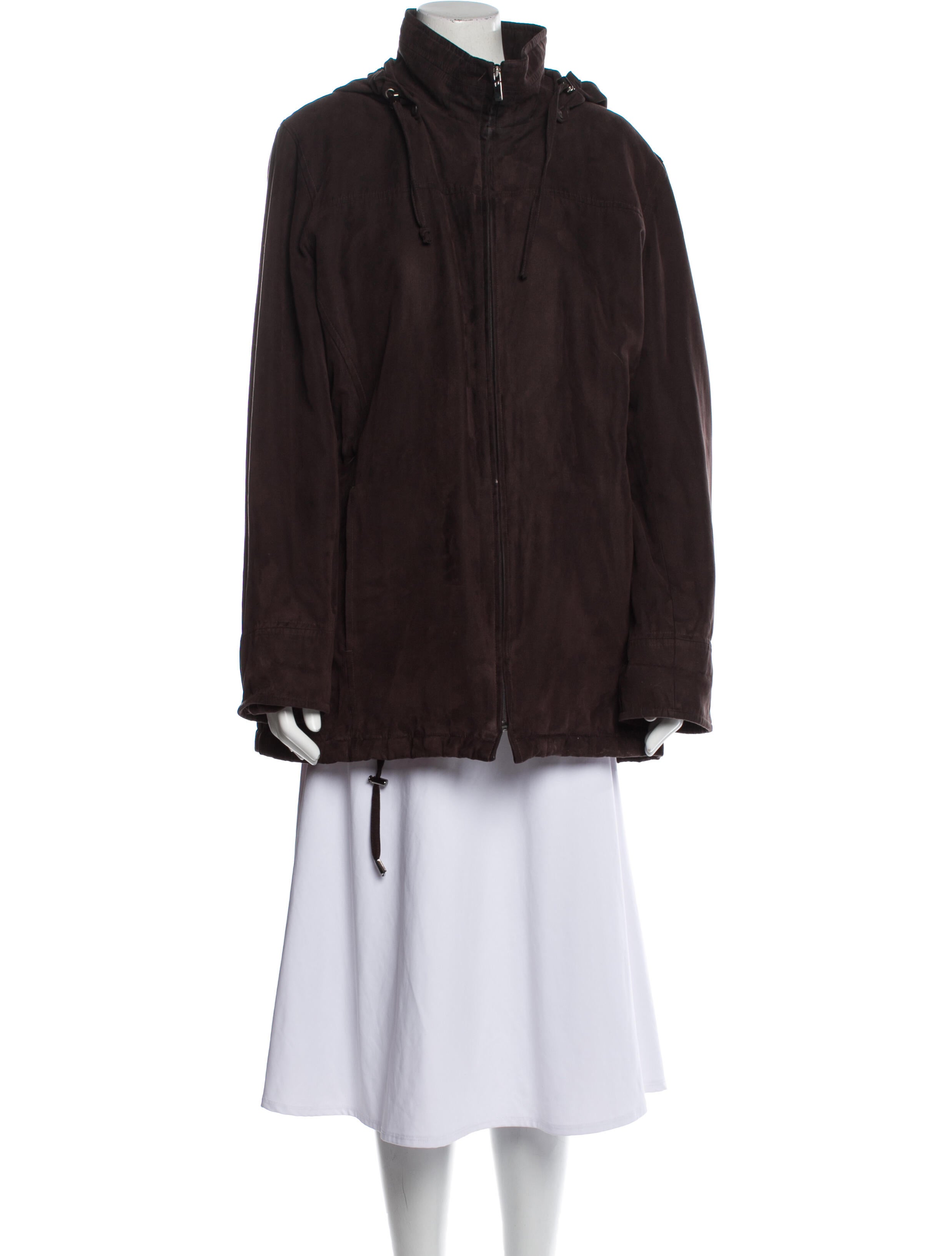 London Fog Faux Fur Jacket Brown Jackets, Clothing WLOFO21223 The