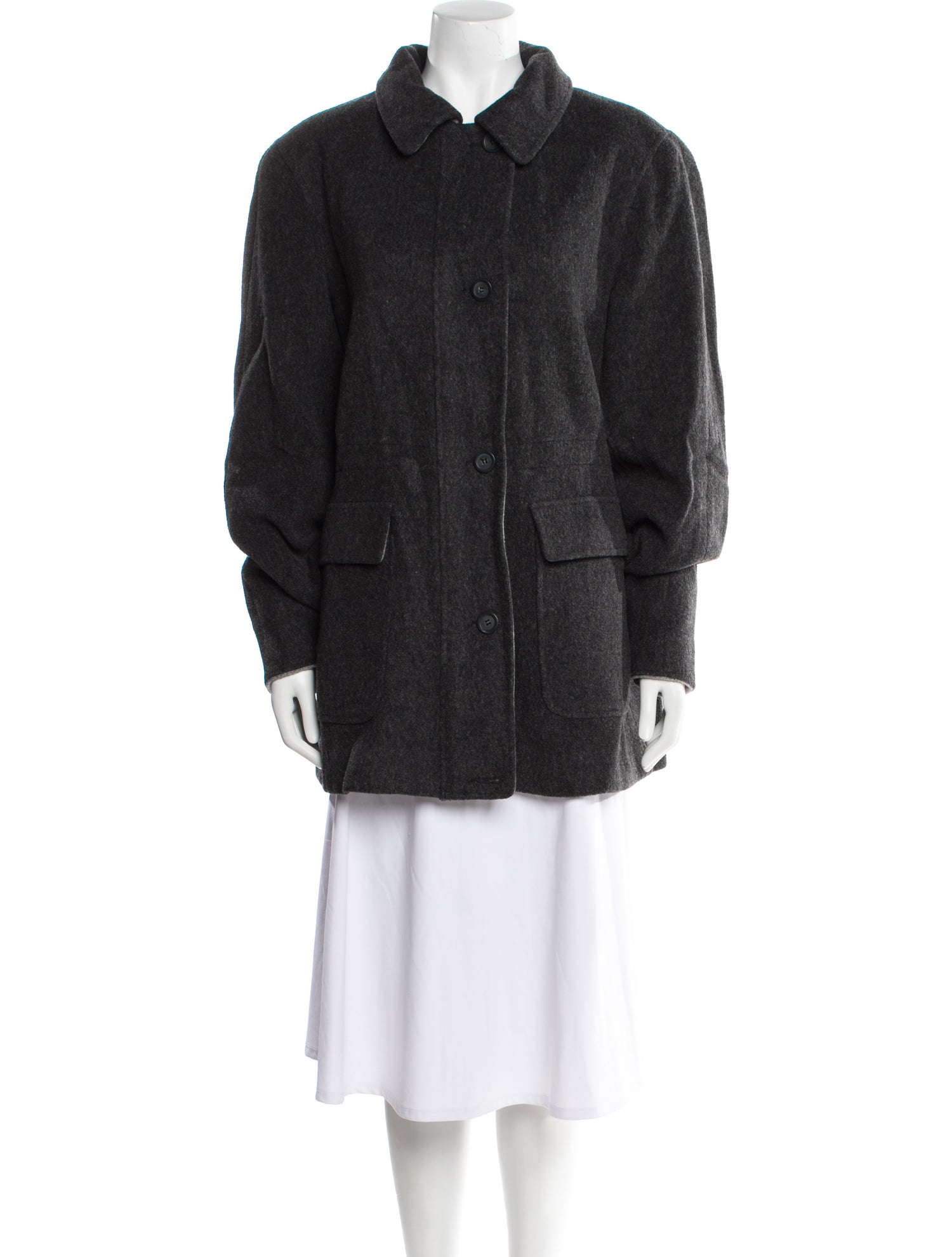 London Fog Wool Faux Fur Jacket