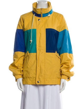 London Fog Colorblock Pattern Bomber Jacket