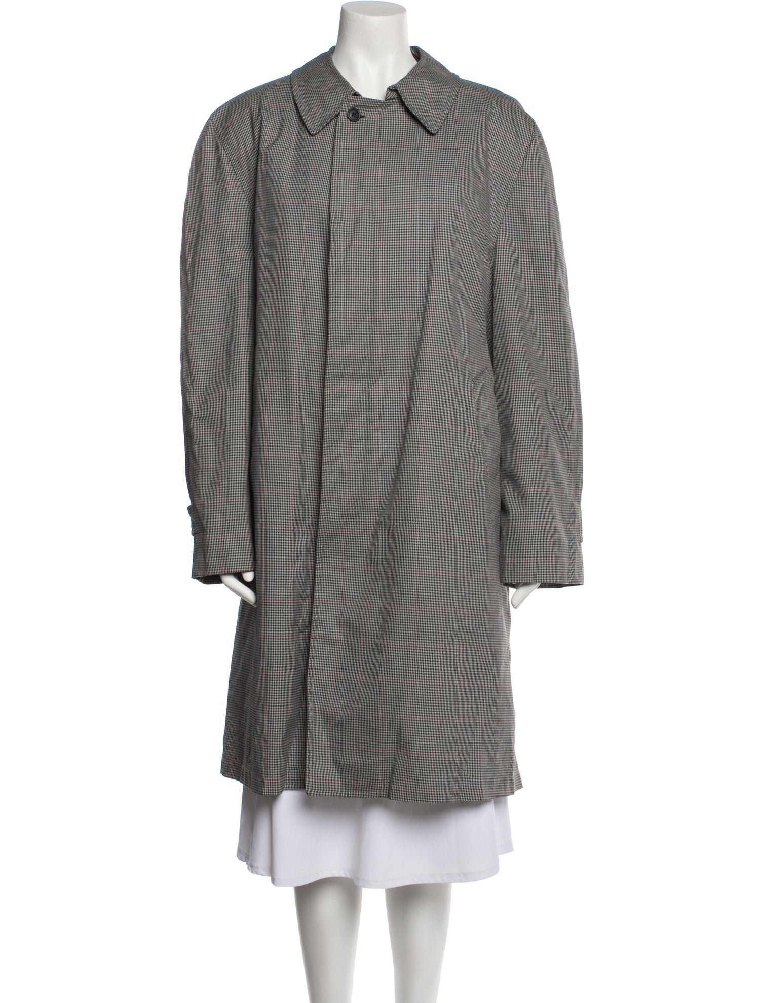 London Fog Plaid Print Coat