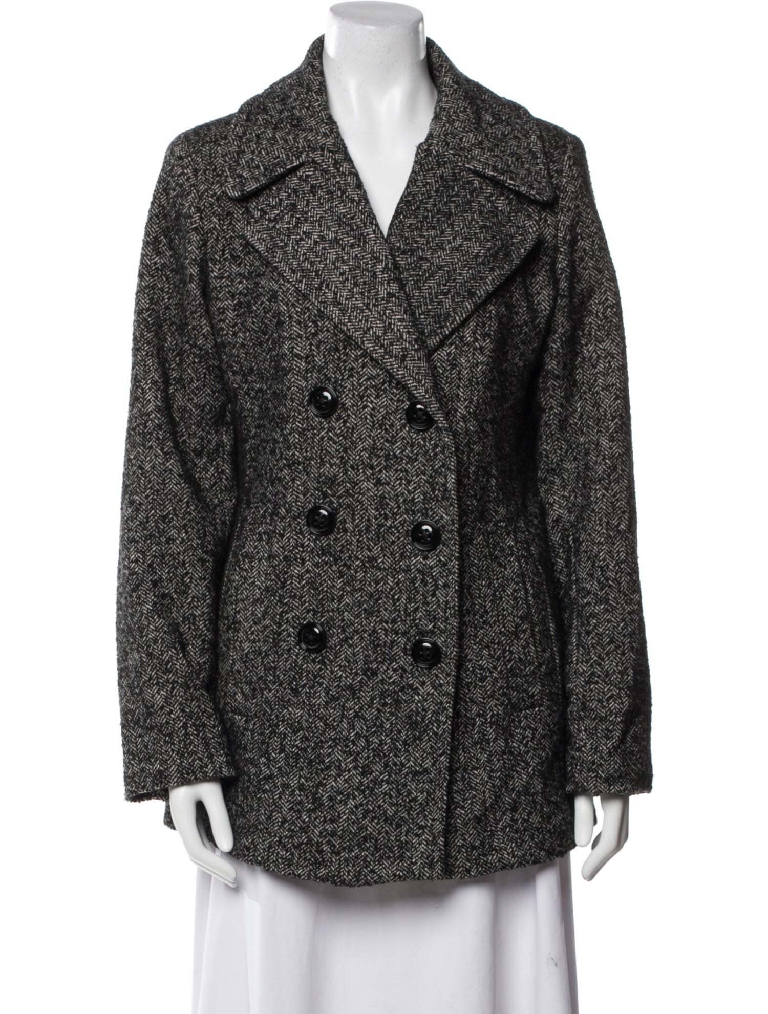 London Fog Tweed Pattern Peacoat
