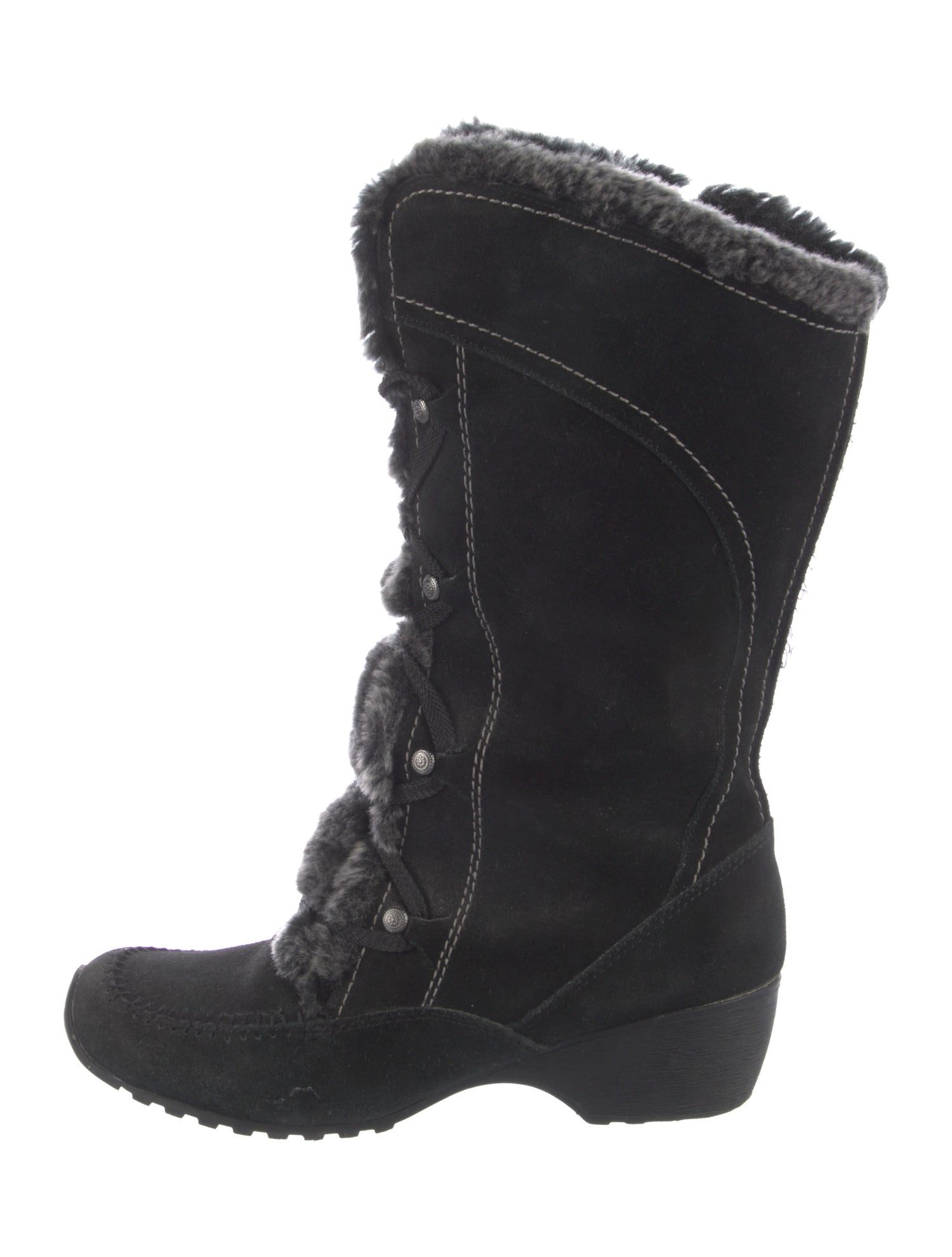London Fog Suede Lace-Up Boots