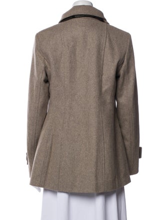 London Fog Wool Plaid Print Coat