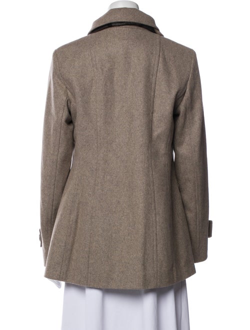 London Fog Wool Plaid Print Coat