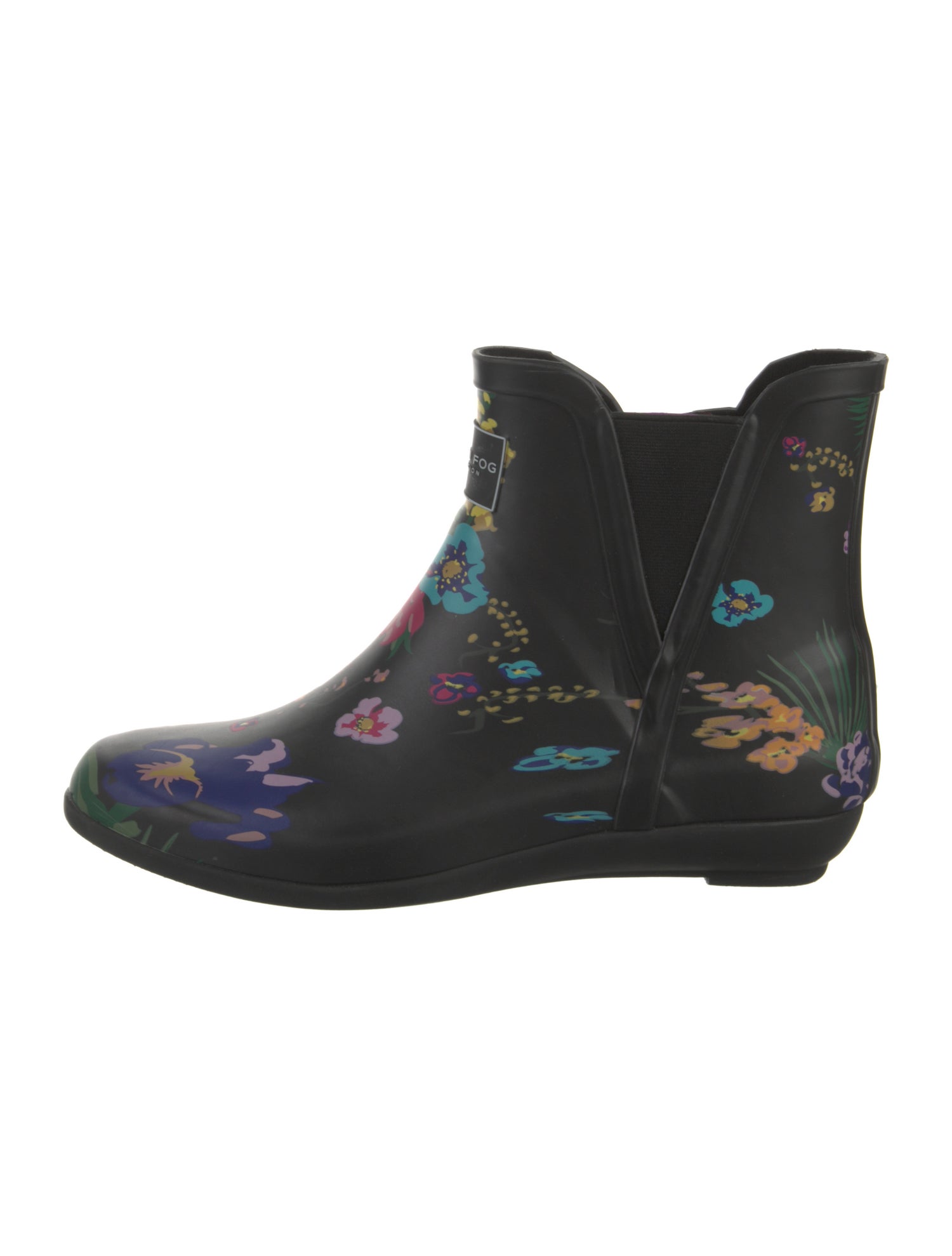 London Fog Rubber Floral Print Rain Boots