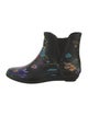 London Fog Rubber Floral Print Rain Boots