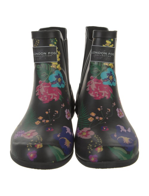 London Fog Rubber Floral Print Rain Boots