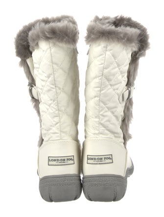 London Fog Faux Fur Trim Boots
