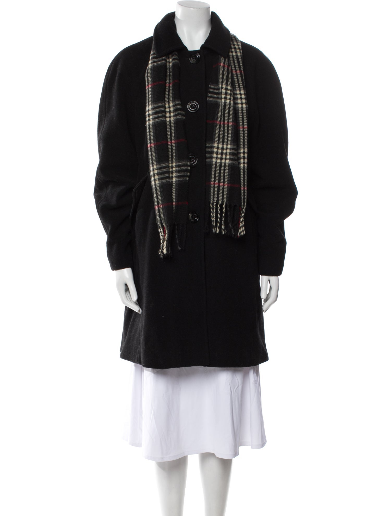 London Fog Wool Plaid Print Jacket
