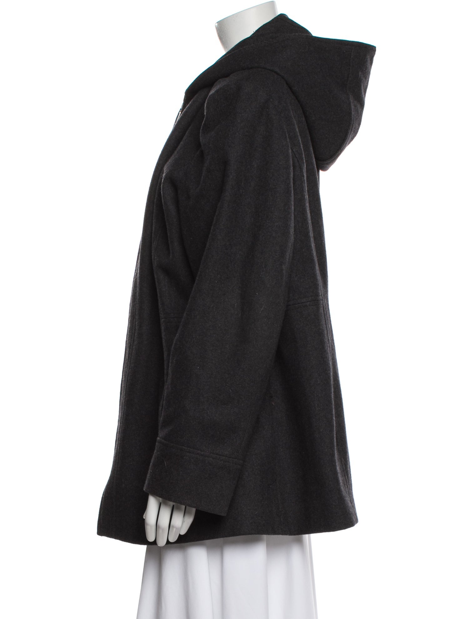 London Fog Wool Faux Fur Coat