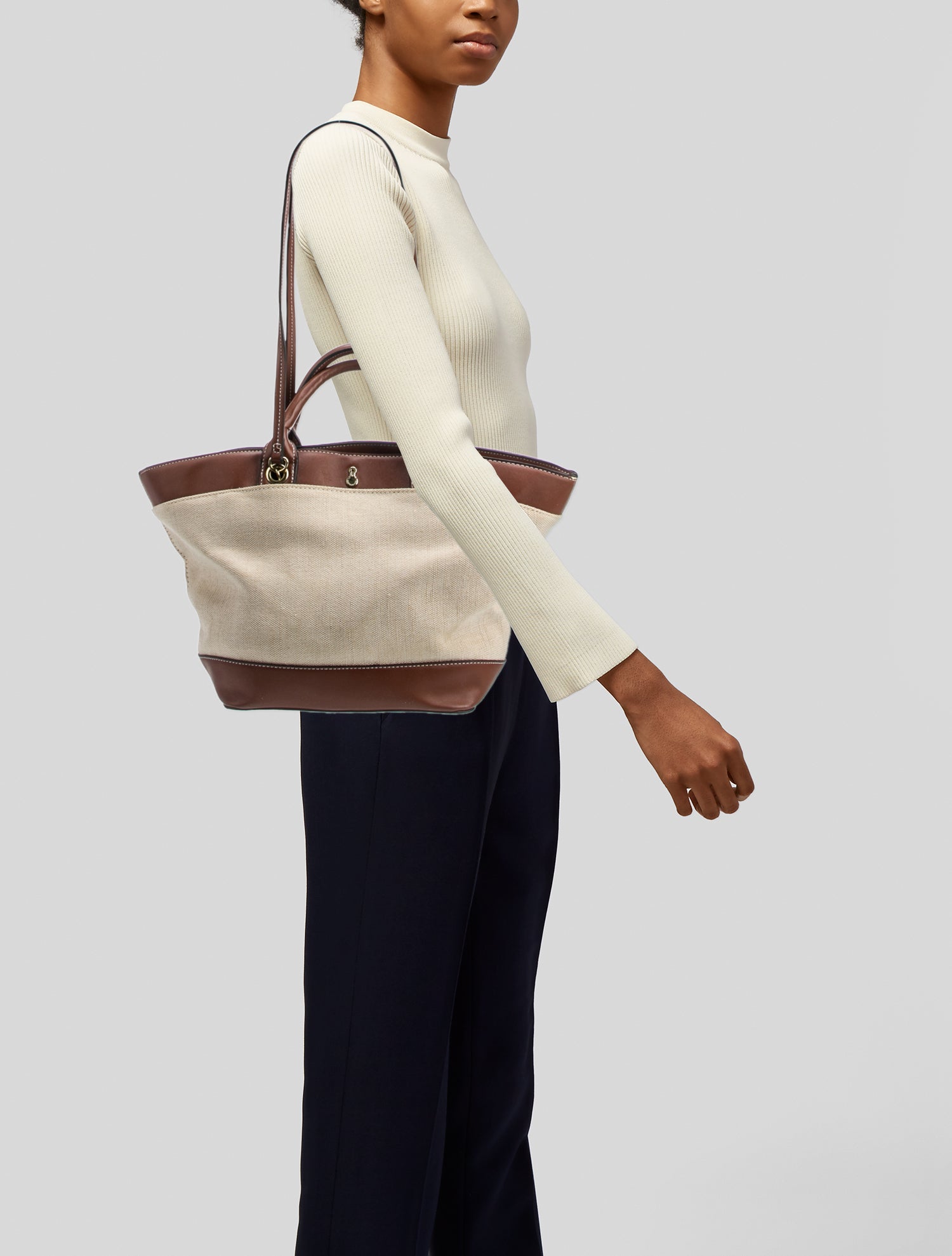 London Fog Canvas Top Handle Bag