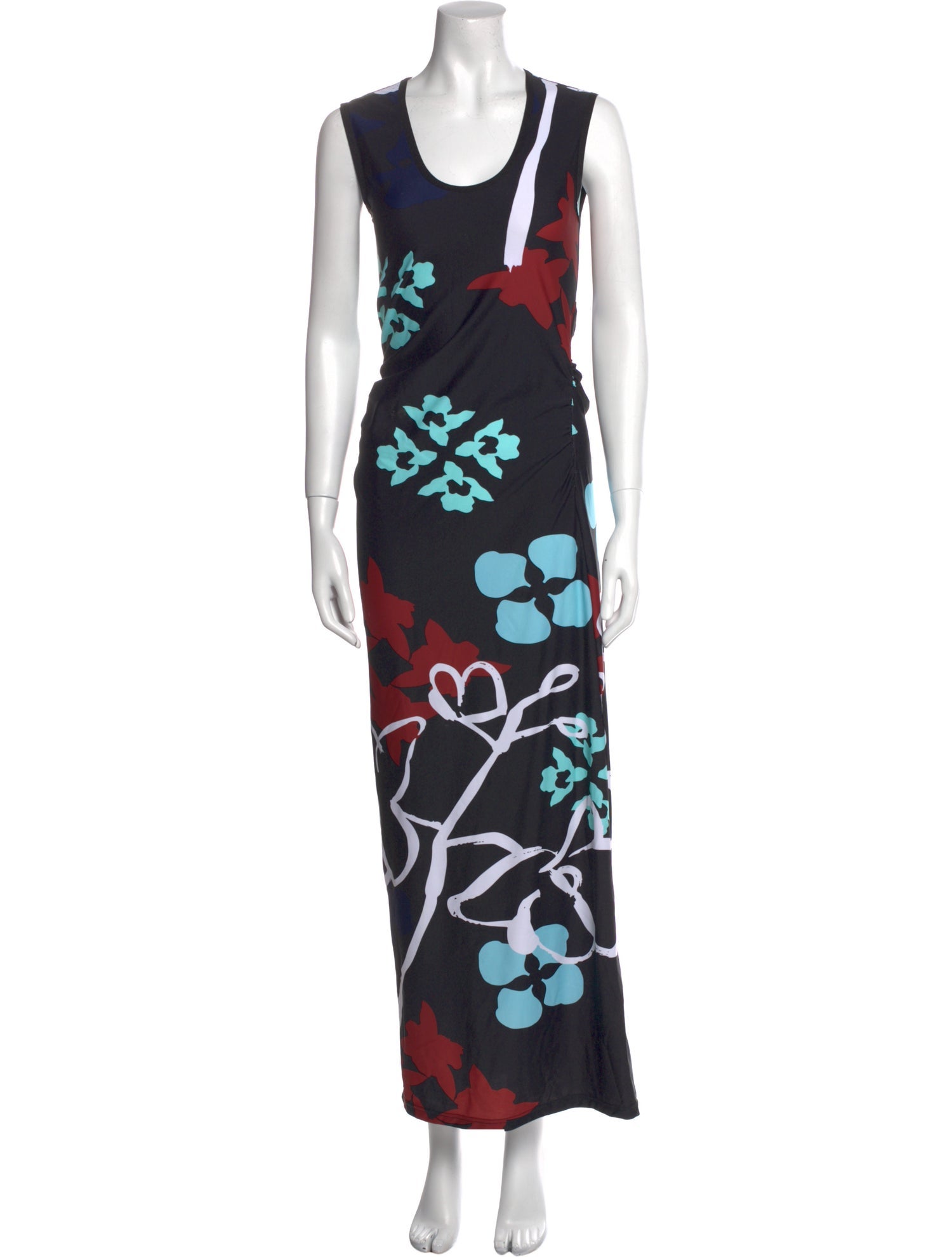 Loring Floral Print Long Dress