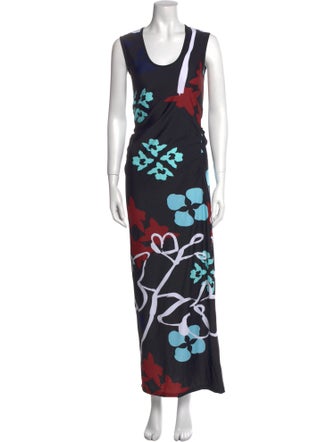 Loring Floral Print Long Dress