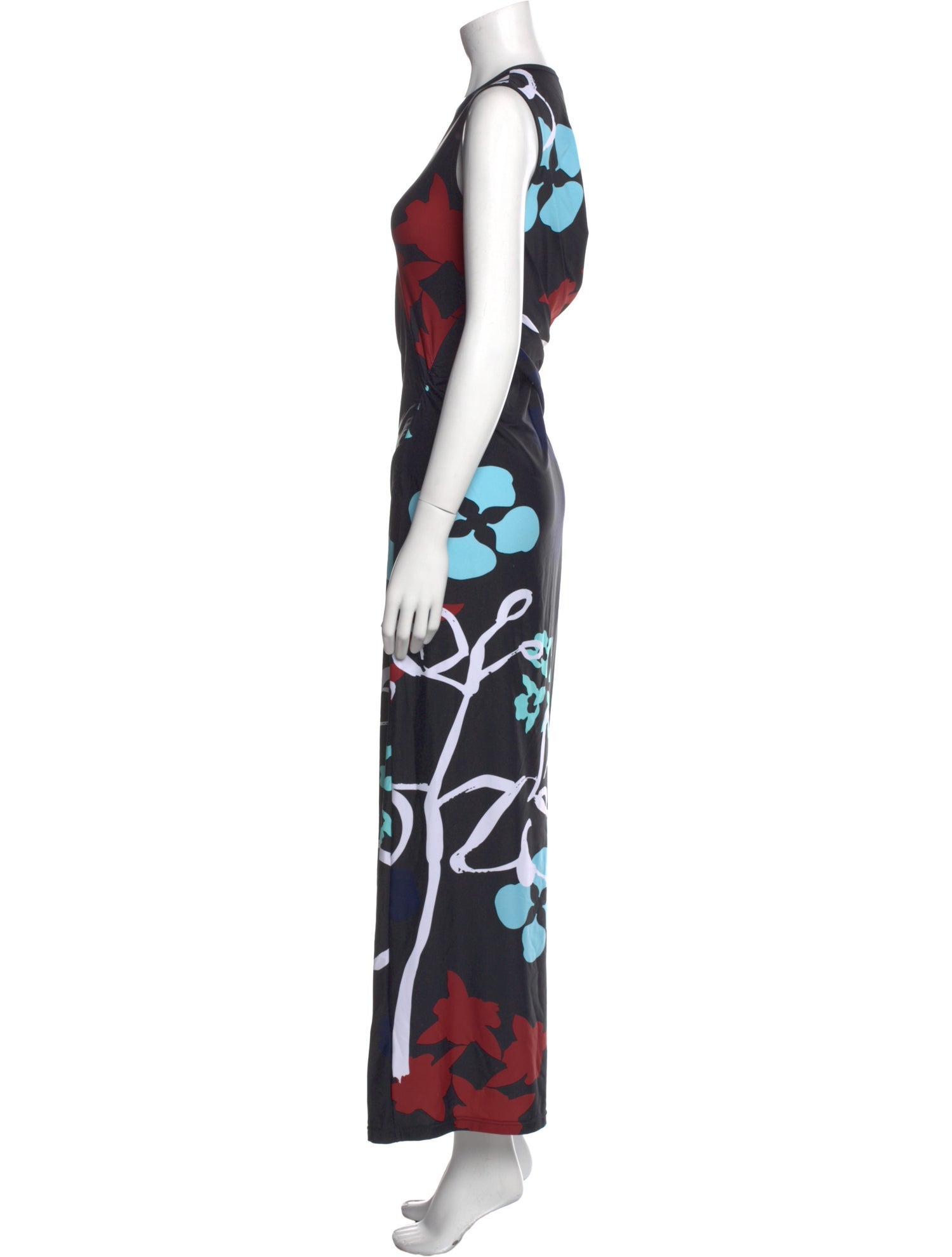 Loring Floral Print Long Dress