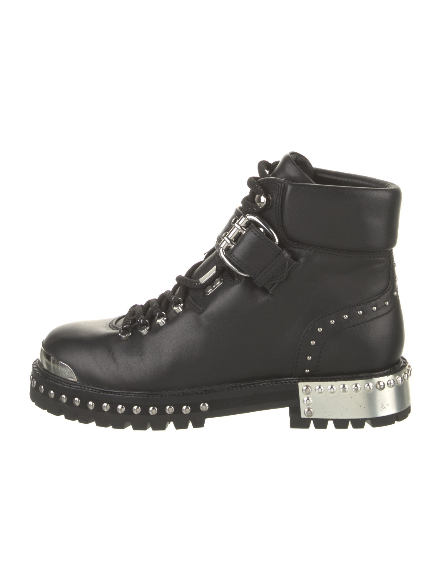Lola Cruz Leather Combat Boots