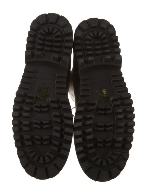 Lola Cruz Leather Combat Boots