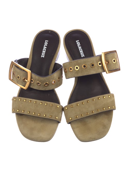 Lola Cruz Leather Slides