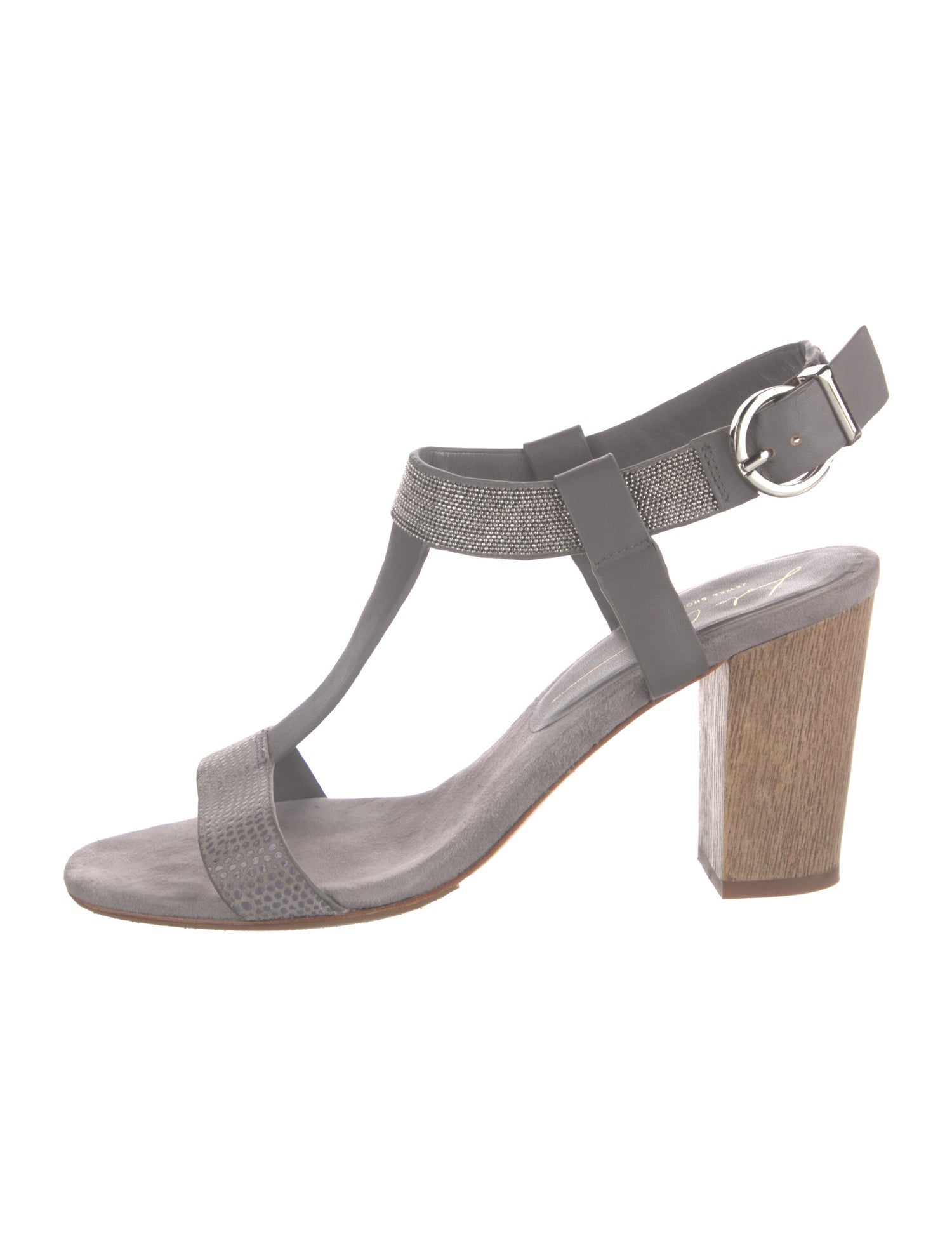 Lola Cruz Leather T-Strap Sandals