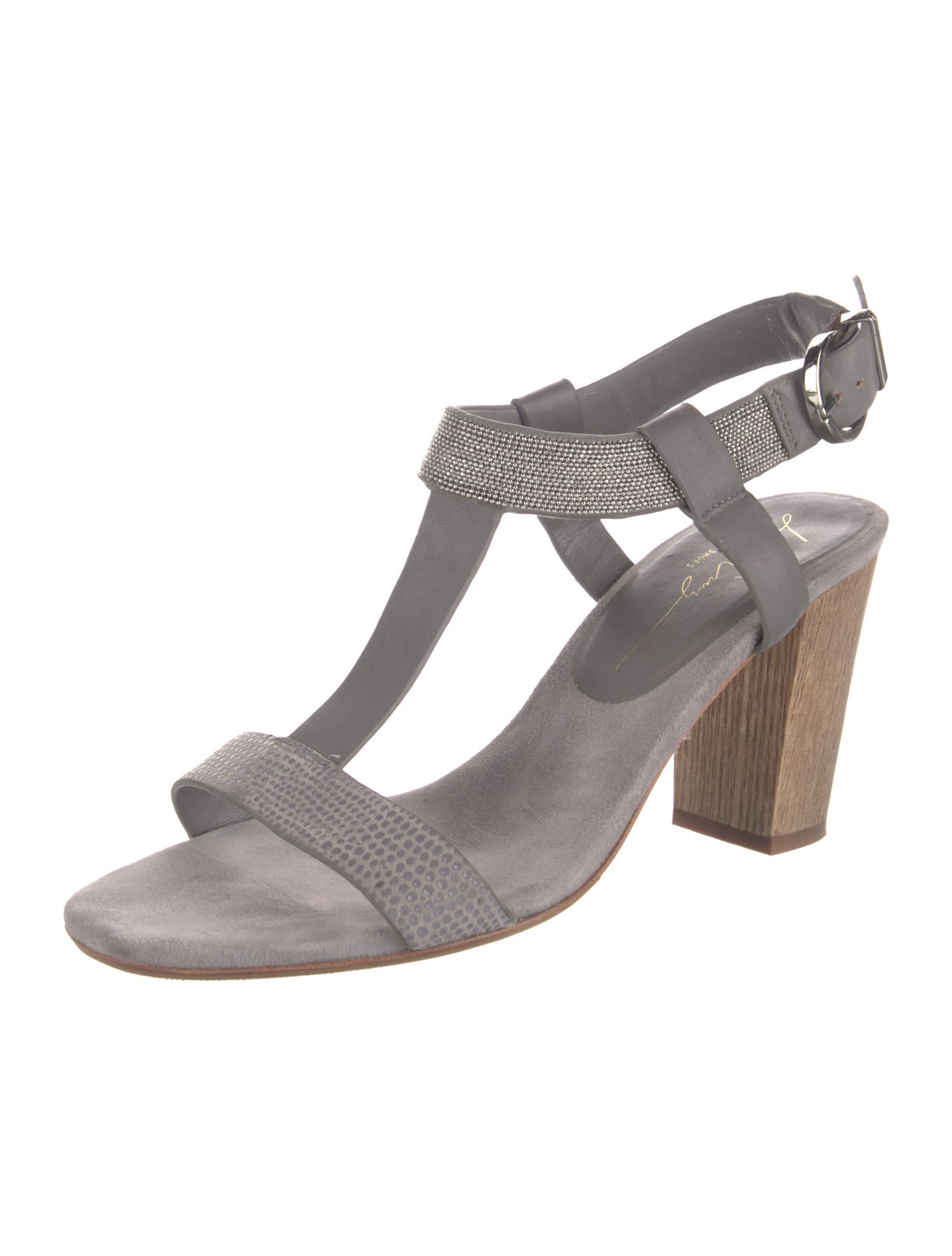 Lola Cruz Leather T-Strap Sandals