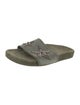Lola Cruz Suede Crystal Embellishments Slides