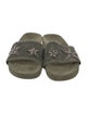 Lola Cruz Suede Crystal Embellishments Slides