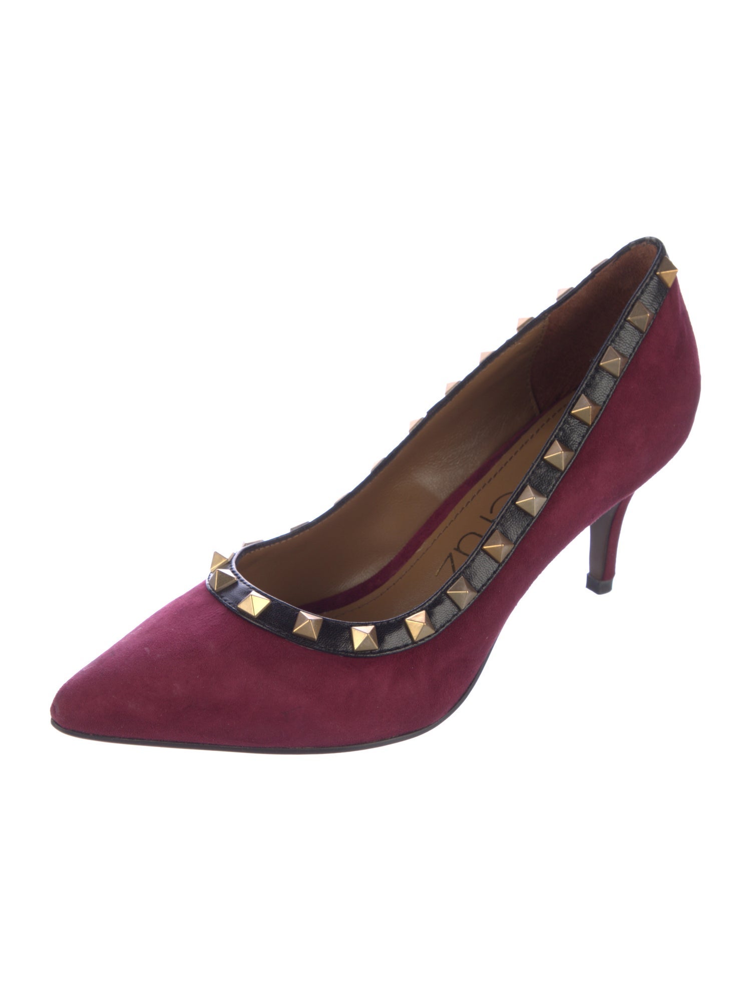Lola Cruz Suede Studded Accents Pumps
