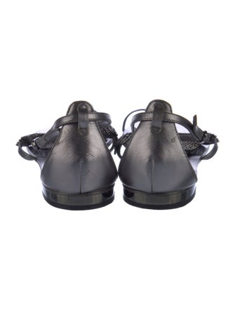 Lola Cruz Leather Crystal Embellishments T-Strap Sandals