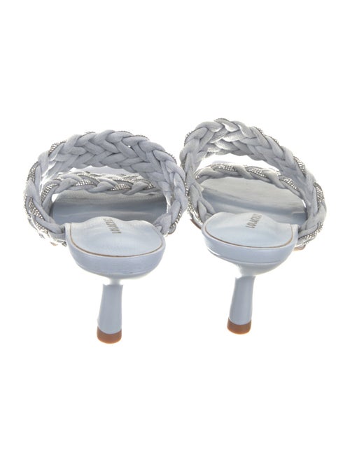 Lola Cruz Suede Crystal Embellishments Slides