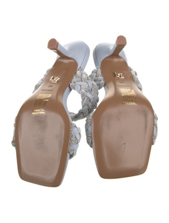 Lola Cruz Suede Crystal Embellishments Slides