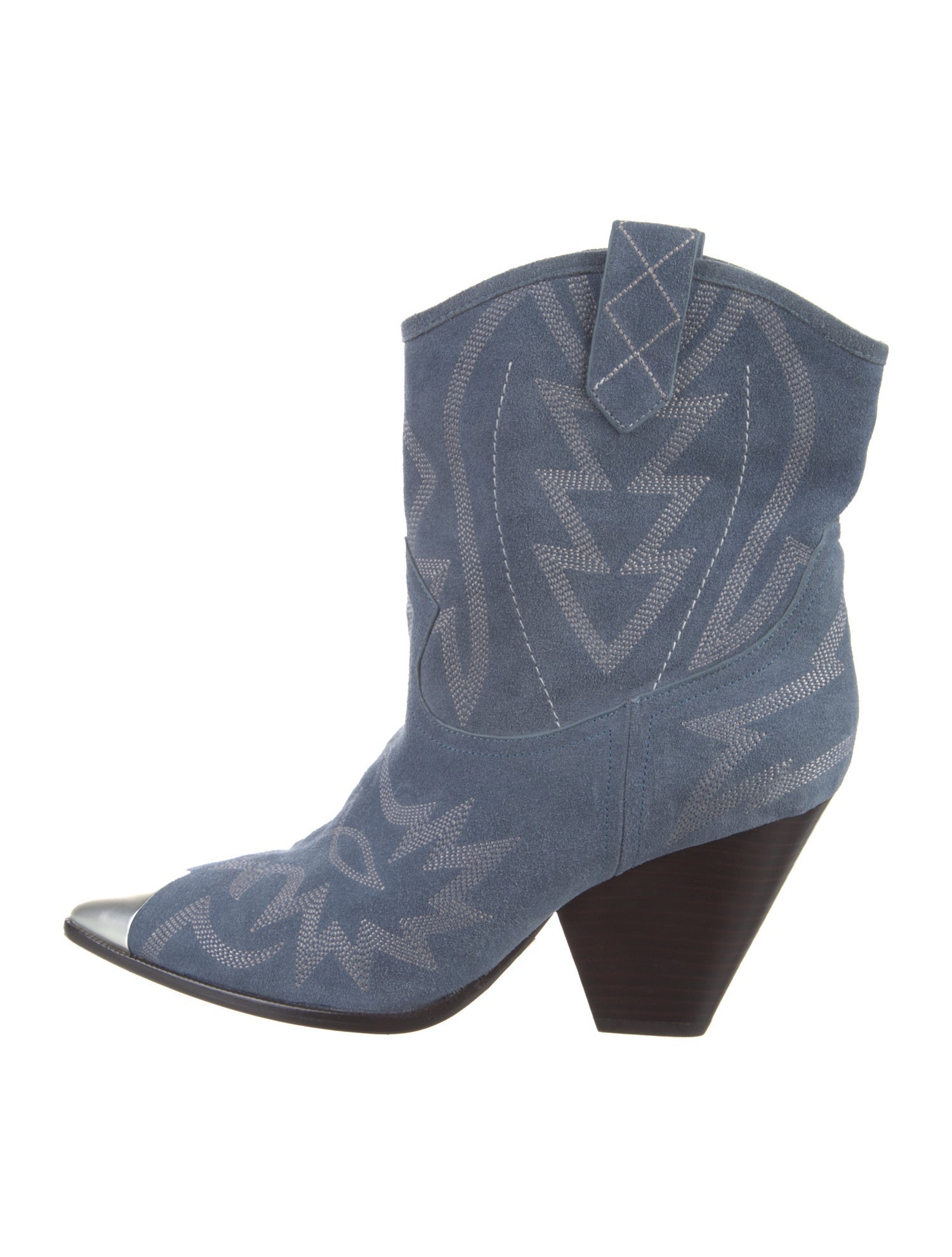 Lola Cruz Suede Printed Western Boots
