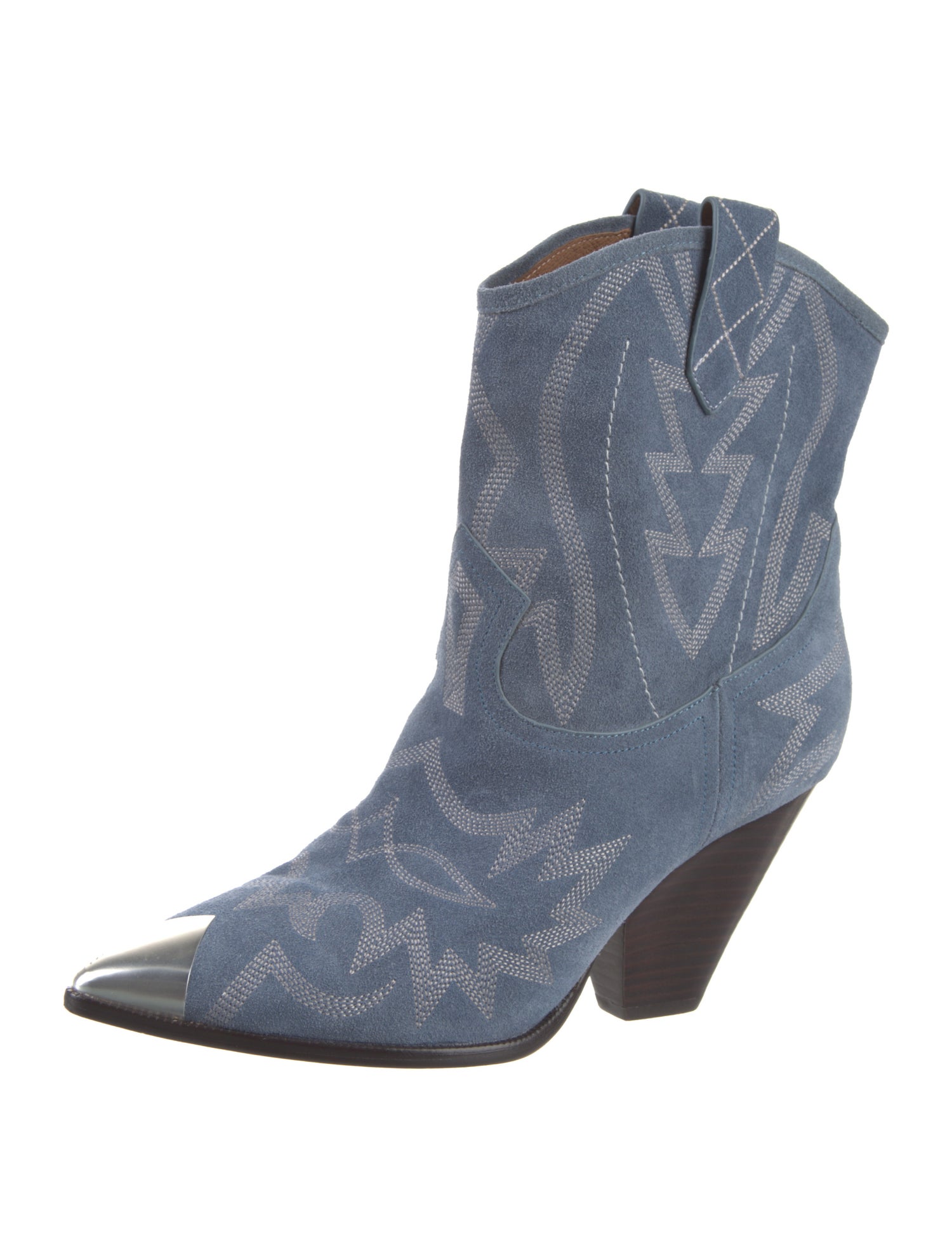 Lola Cruz Suede Printed Western Boots