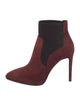Lola Cruz Suede Colorblock Pattern Sock Boots