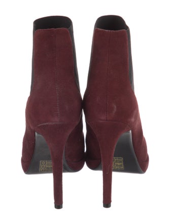 Lola Cruz Suede Colorblock Pattern Sock Boots