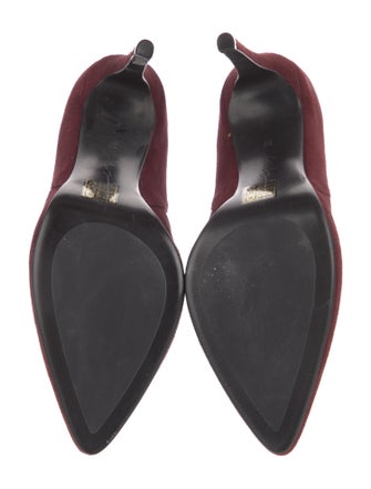 Lola Cruz Suede Colorblock Pattern Sock Boots