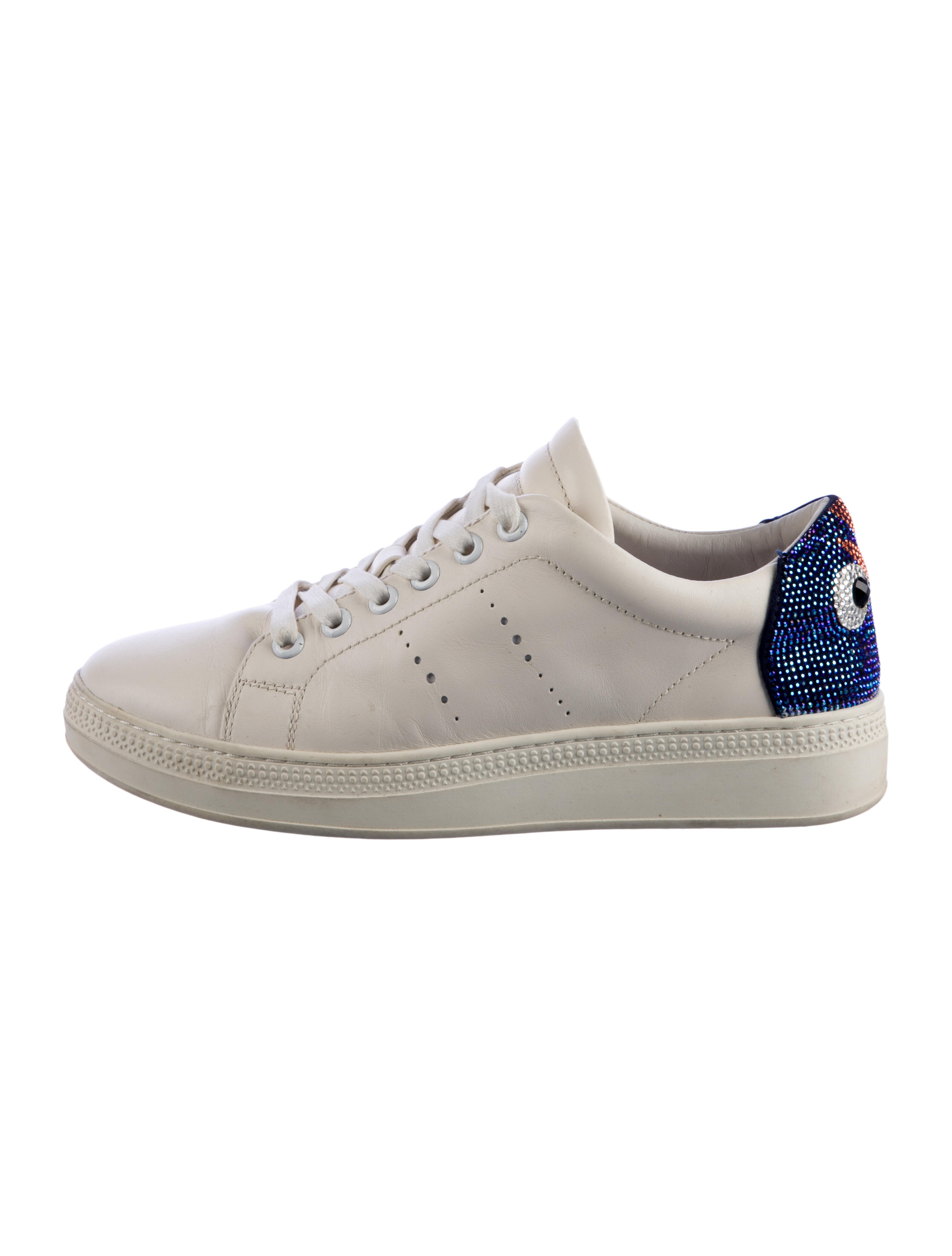 Lola Cruz Leather Printed Sneakers