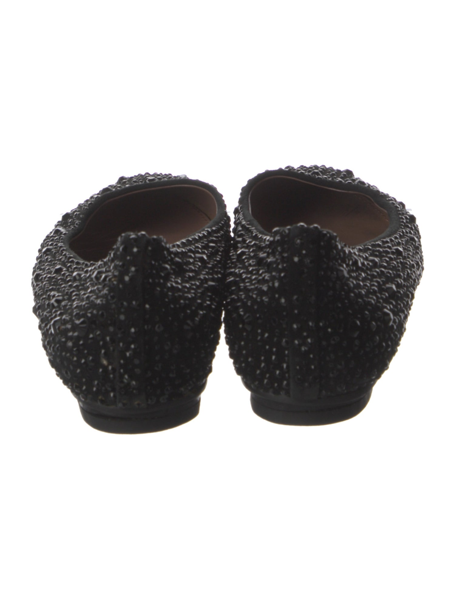 Lola Cruz Suede Crystal Embellishments Flats