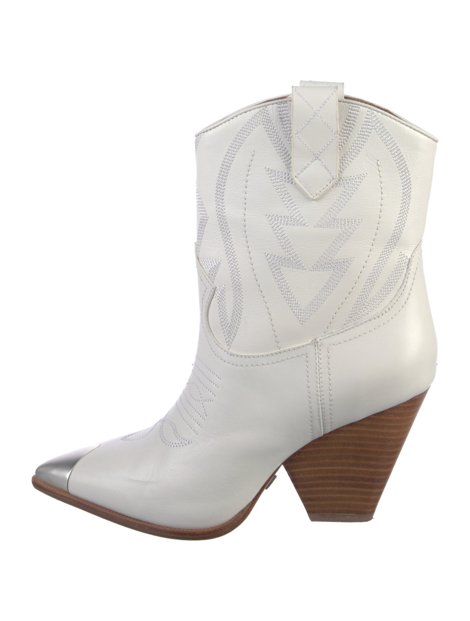 Lola Cruz Leather Colorblock Pattern Western Boots