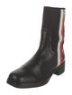 Lola Cruz Leather Striped Chelsea Boots