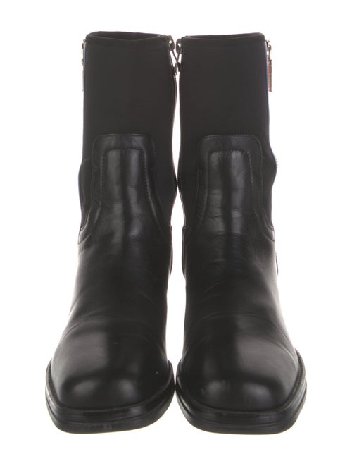 Lola Cruz Leather Striped Chelsea Boots