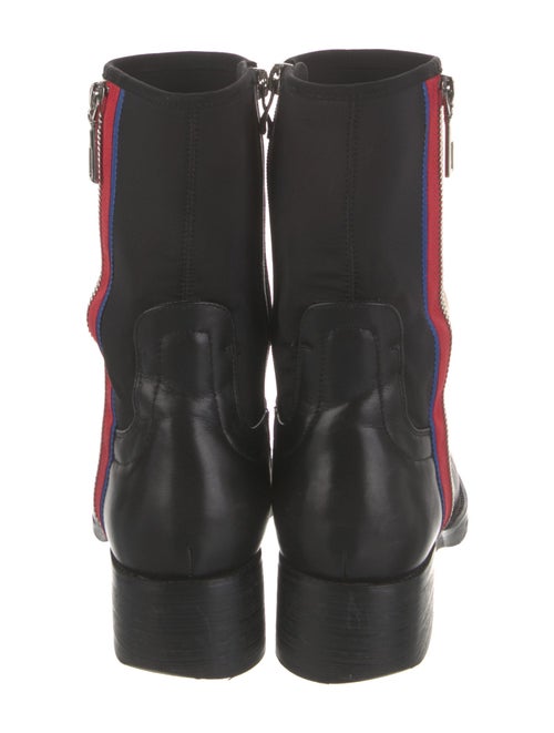 Lola Cruz Leather Striped Chelsea Boots