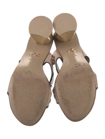 Lola Cruz Leather Crystal Embellishments Slides