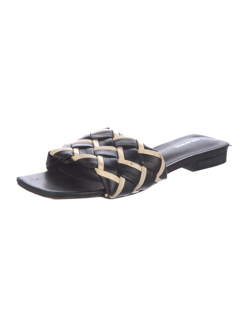 Lola Cruz Leather Patterned Slides