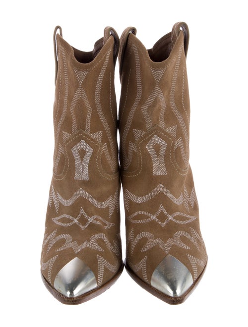 Lola Cruz Suede Printed Western Boots