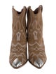 Lola Cruz Suede Printed Western Boots