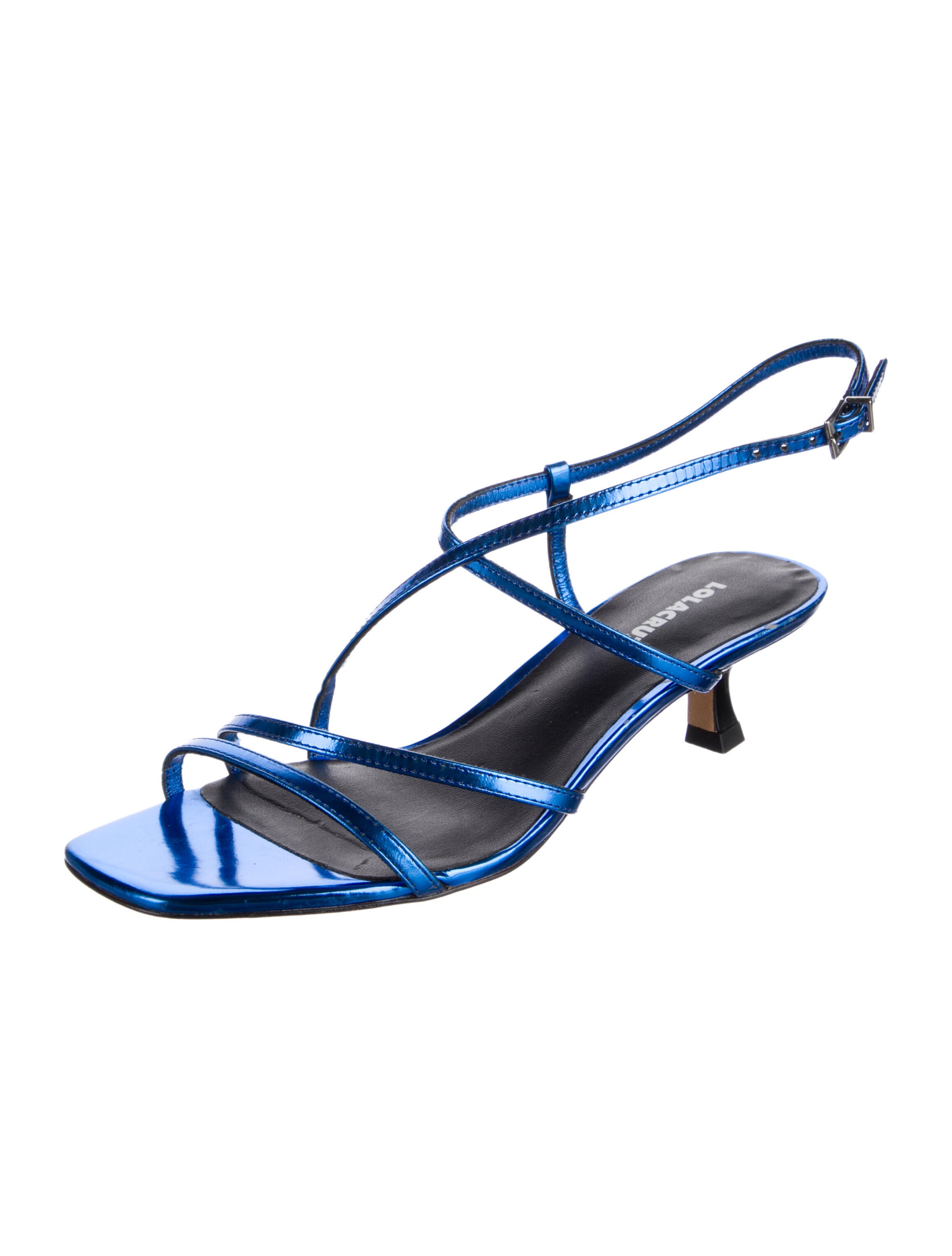 Lola Cruz Patent Leather Slingback Sandals