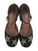 Lola Cruz Velvet Crystal Embellishments D'Orsay Pumps